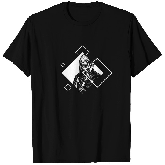Grim Reaper Skeleton Halloween Skull Gothic Occult T Shirts