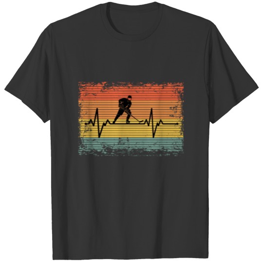 Vintage Heartbeat Ice Hockey Gift Idea T Shirts