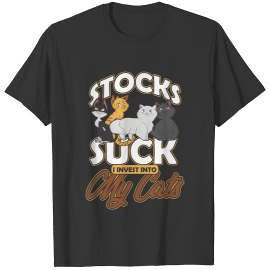 Cat Lover Stock Market Trader Investor Stocks T-shirt