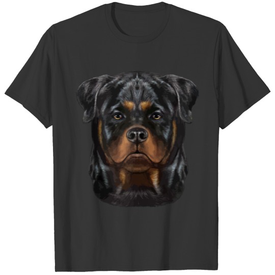 Rottweiler Dog Face Zip Gift T Shirts