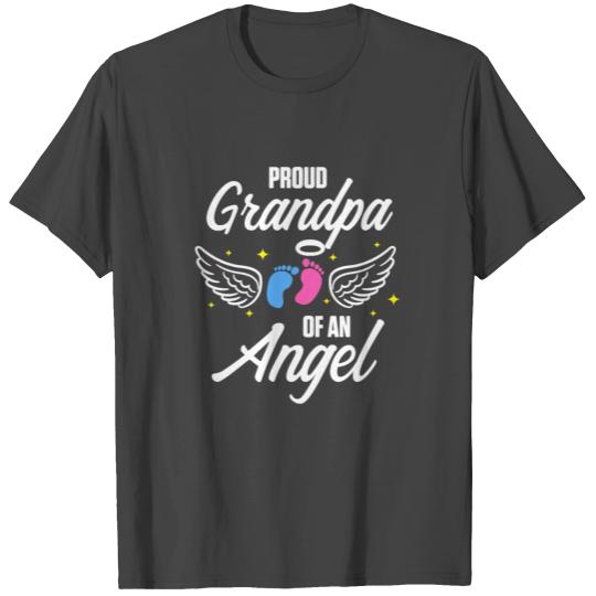 Mens Infant Loss Proud Grandpa Pregnancy Baby T Shirts