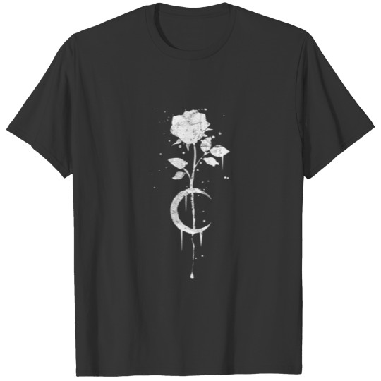 Occult Moon Rose Gothic Witchcraft Vintage Witch K T Shirts