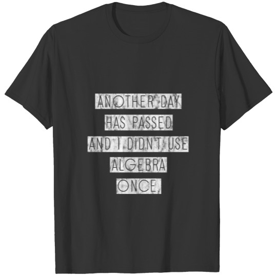 Another Day Has Passed And I Didn't Use Algebra T-shirt