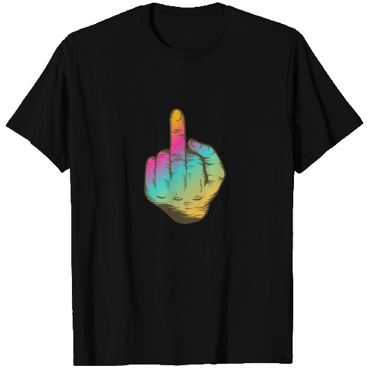 Middle Finger Stinky Fuck You Offensive Symbol T Shirts
