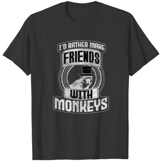 Monkey monkey face zookeeper T Shirts