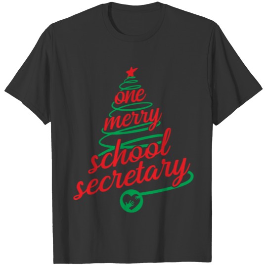 School secretary christmas, office T-shirt