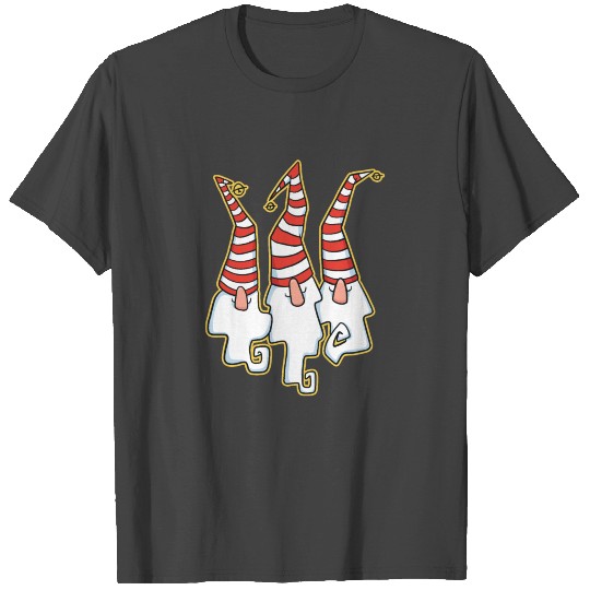 christmas gnomes with christmas hats T Shirts