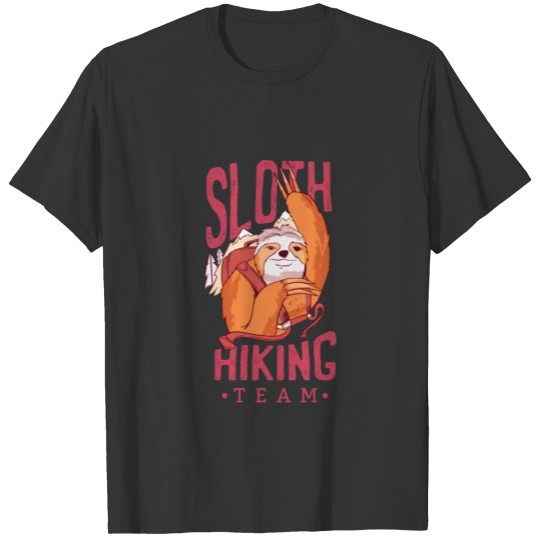 Hiking team sloth gift idea team team event T-shirt