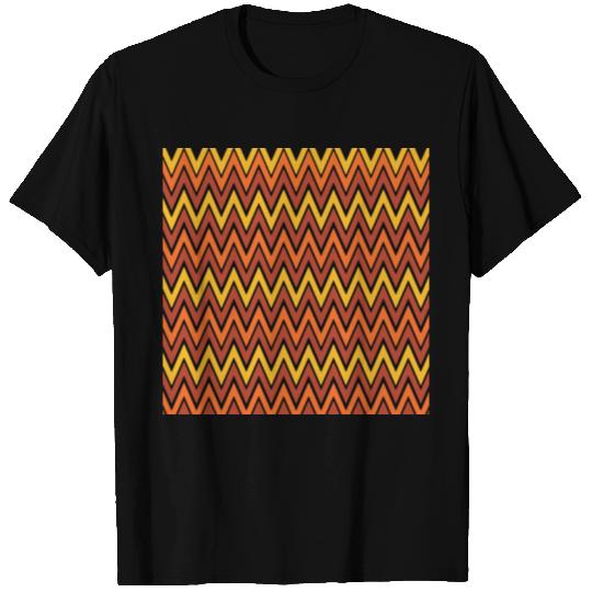Autumn Fall Burgundy Red Orange Yellow Chevron T Shirts
