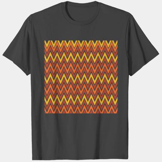 Autumn Fall Burgundy Red Orange Yellow Chevron T Shirts
