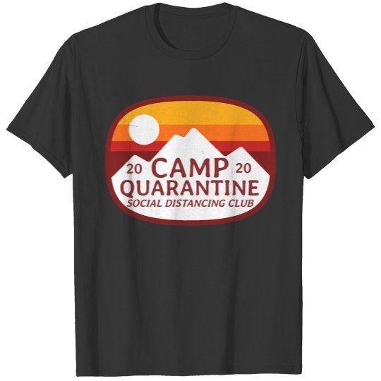 Retro Vintage Camp Quarantine Funny Social T Shirts