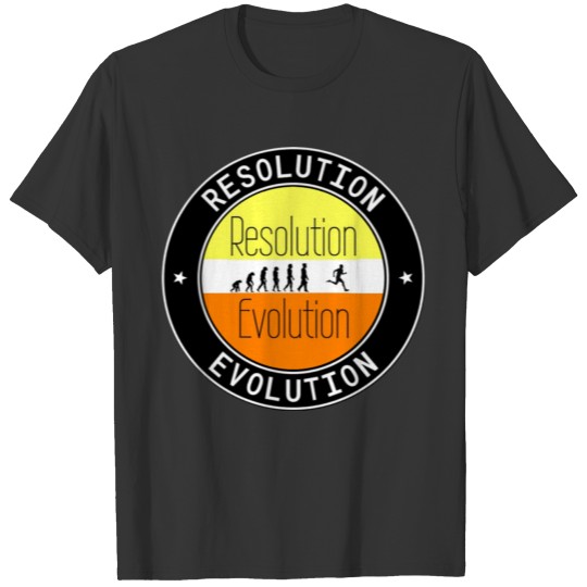 Resolution Evolution stamp logo T-shirt