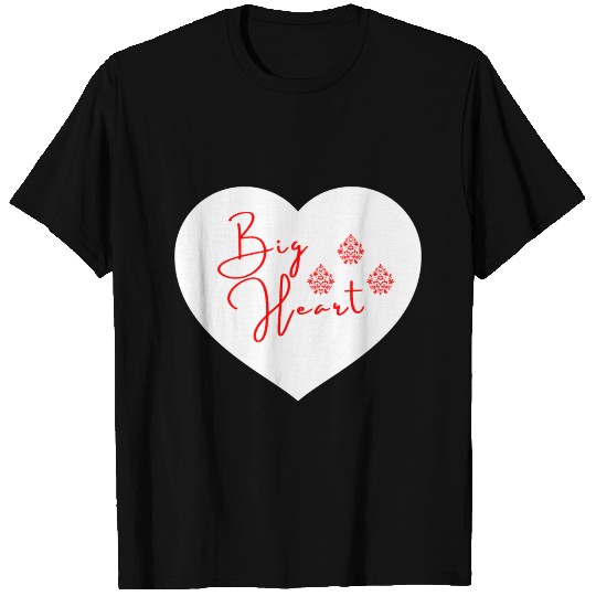 Big Heart with Batik Design T Shirts