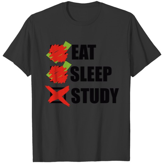 Eat sleep Study black T-shirt