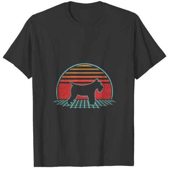Schnauzer Dog Retro Vintage 80S Style Animal Lover T-shirt