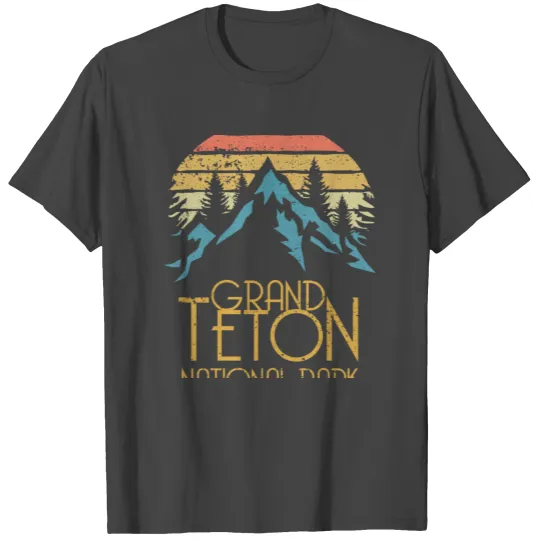 Vintage Grand Teton National Park Wyoming Retro T Shirts