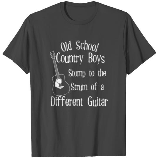 Old School Country Boys Funny T Shirts Music Guitar