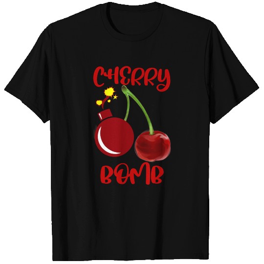 Cherry Bomb Funny Cool Unisex Design T Shirts