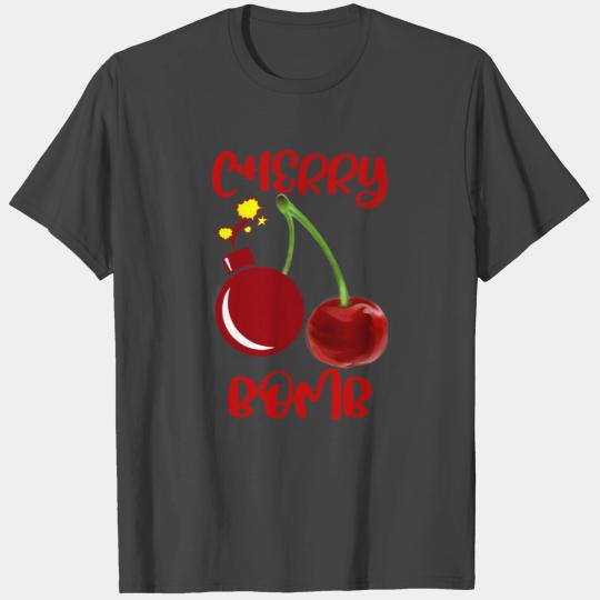 Cherry Bomb Funny Cool Unisex Design T Shirts