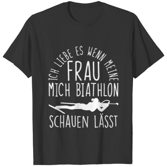 Biathlon look gift for men winter sports T Shirts