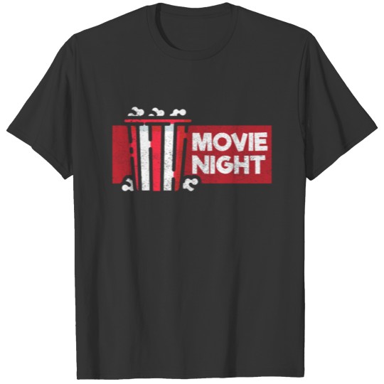 Popcorn Bucket Movie Night Snack While Watching T Shirts