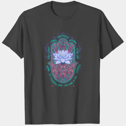 Fatima Hand Hamsa Mandala Lotus Pilates Yoga Lover T Shirts