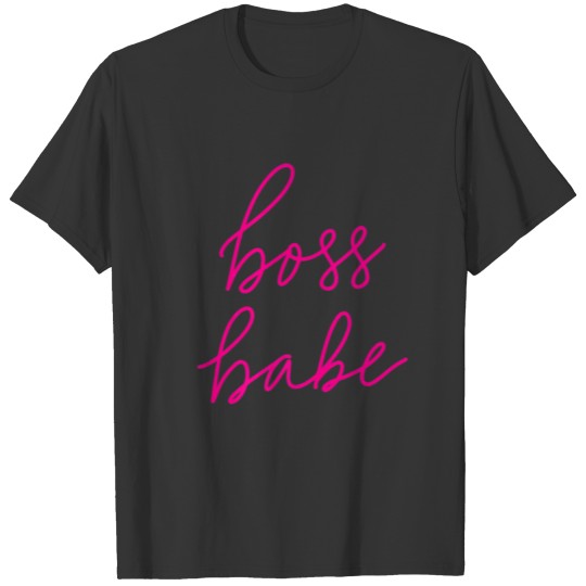 Boss Babe Womens Mother Mom Mama Pink Let T Shirts