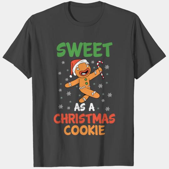 Christmas Sweet As A Xmas Cookie Funny Gingerbread T Shirts