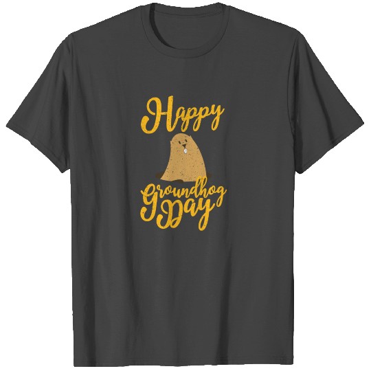 Vinatage Happy Groundhog Day Funny Wood Chuck Holi T Shirts