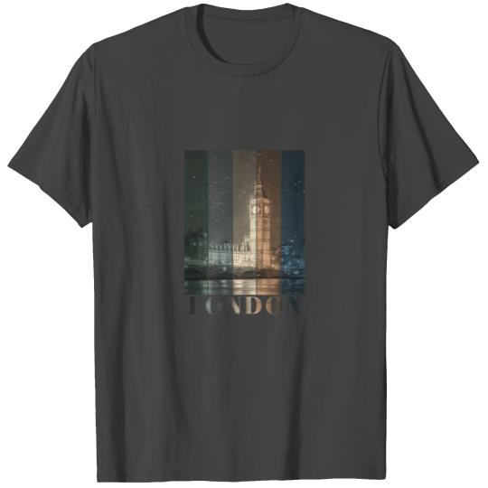 Vintage London Big Ben England Travel Gift T Shirts