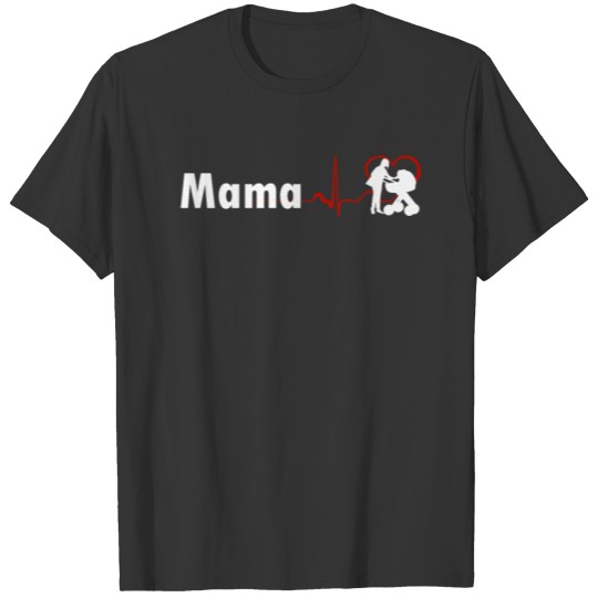 STYLISH MAMA HEARTBEAT DESIGN T-shirt