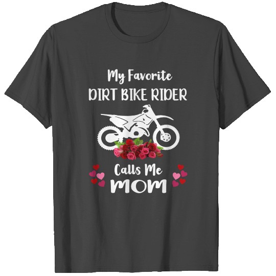 Dirt Bike Mother Motocross Mom With Flowers T Shirts