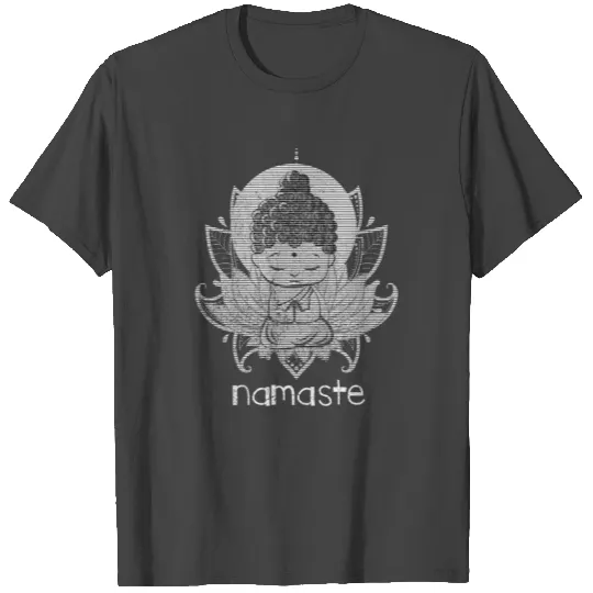 Namaste Guatama Buddha Meditation Pilates Yoga T Shirts