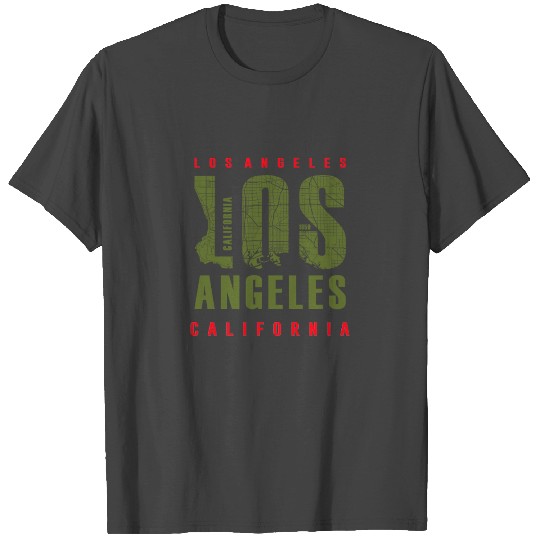 California Los Angeles Font T Shirts