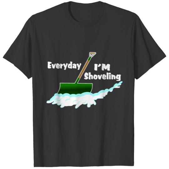 Winter Cold Snow Flake Shoveling Shovel T-shirt