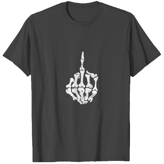 Offensive Biker Middle Finger Skull T Shirts