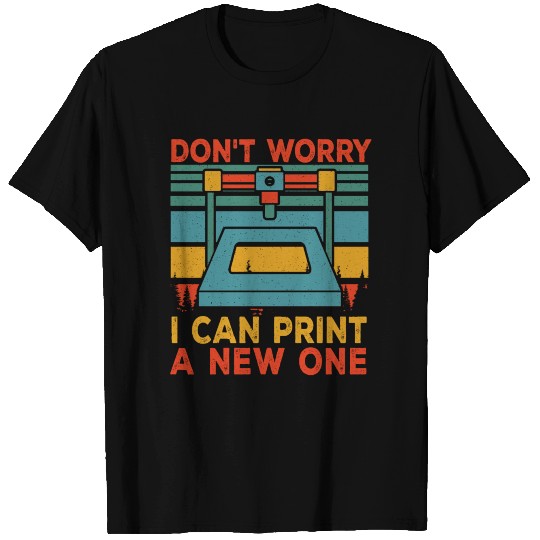 Vintage Retro 3D Printer Printing Geeks Gifts T Shirts