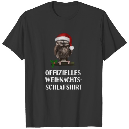 Christmas Owl Offizielles Weihnachtsschlafshirt T-shirt