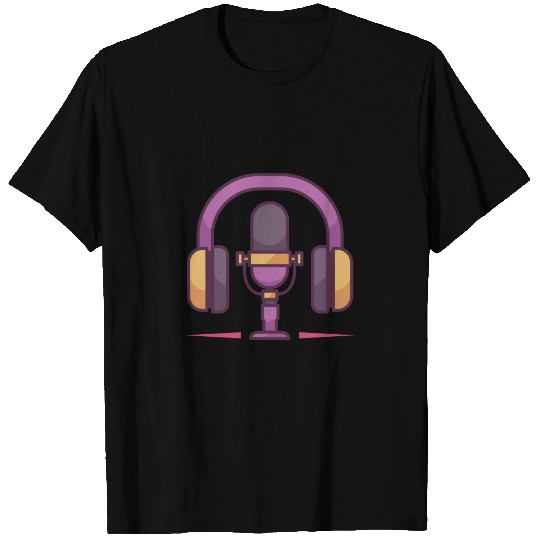 Microphone and Headphones Set T Shirts
