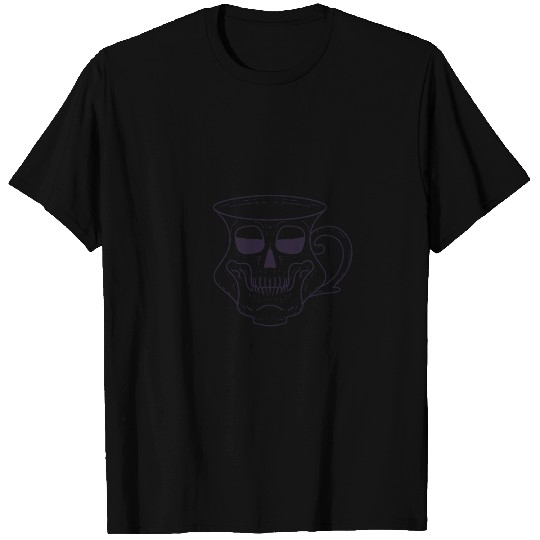 Grinning Skull Coffee Cup - Death before decaf - T T Shirts