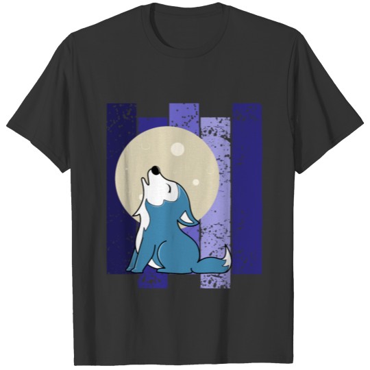 Wolf Baby Cute Moon T-shirt