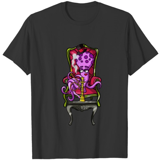 Octopus smokes hookah T-shirt