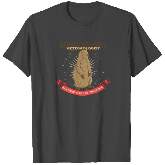 Vinatage Groundhog Day Funny Wood Chuck Holiday Gi T Shirts