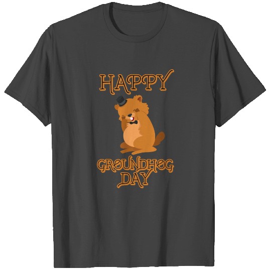 Vinatage Happy Groundhog Day Funny Wood Chuck Holi T Shirts