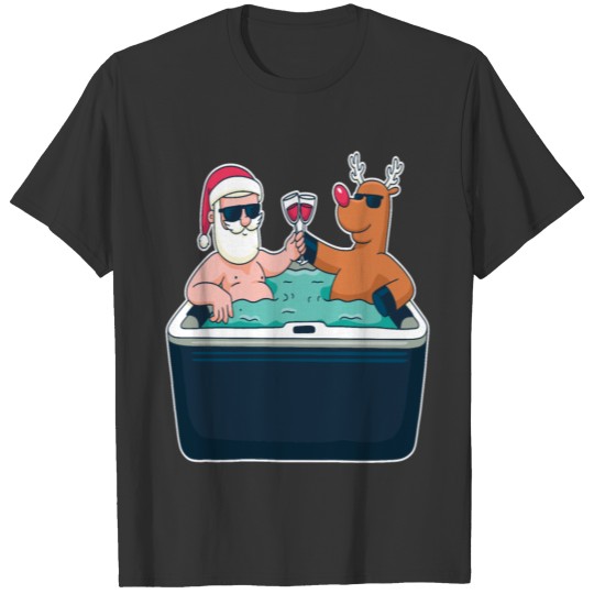 Christmas Santa Claus Christmas Whirlpool Jacuzzi T-shirt