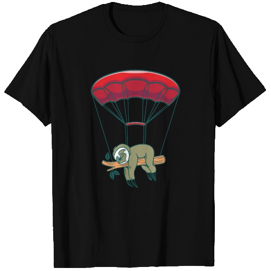 Skydiving Sloths Funny Sloth Skydiver Parachuting T Shirts