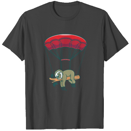 Skydiving Sloths Funny Sloth Skydiver Parachuting T Shirts