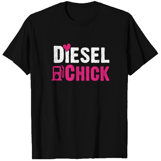 Diesel Chick Woman Truck Driver Girl Apparel T Shirts