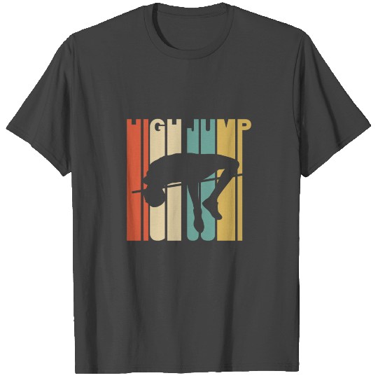 Retro 1970'S Style High Jump Track And Field T Shirts