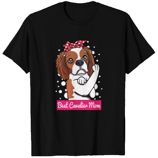 Retro Cavalier King Charles Spaniel Dog Lover Mom T Shirts